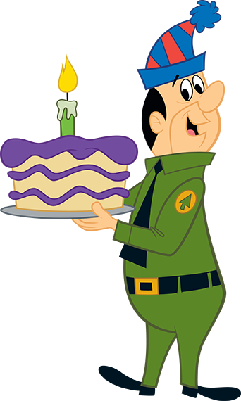 ranger smith carrying birthday cake